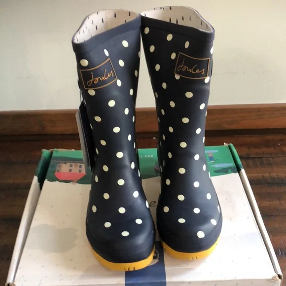 Joules | Shoes | Joules Navy Polka Dot Rain Boots With  display picture 2